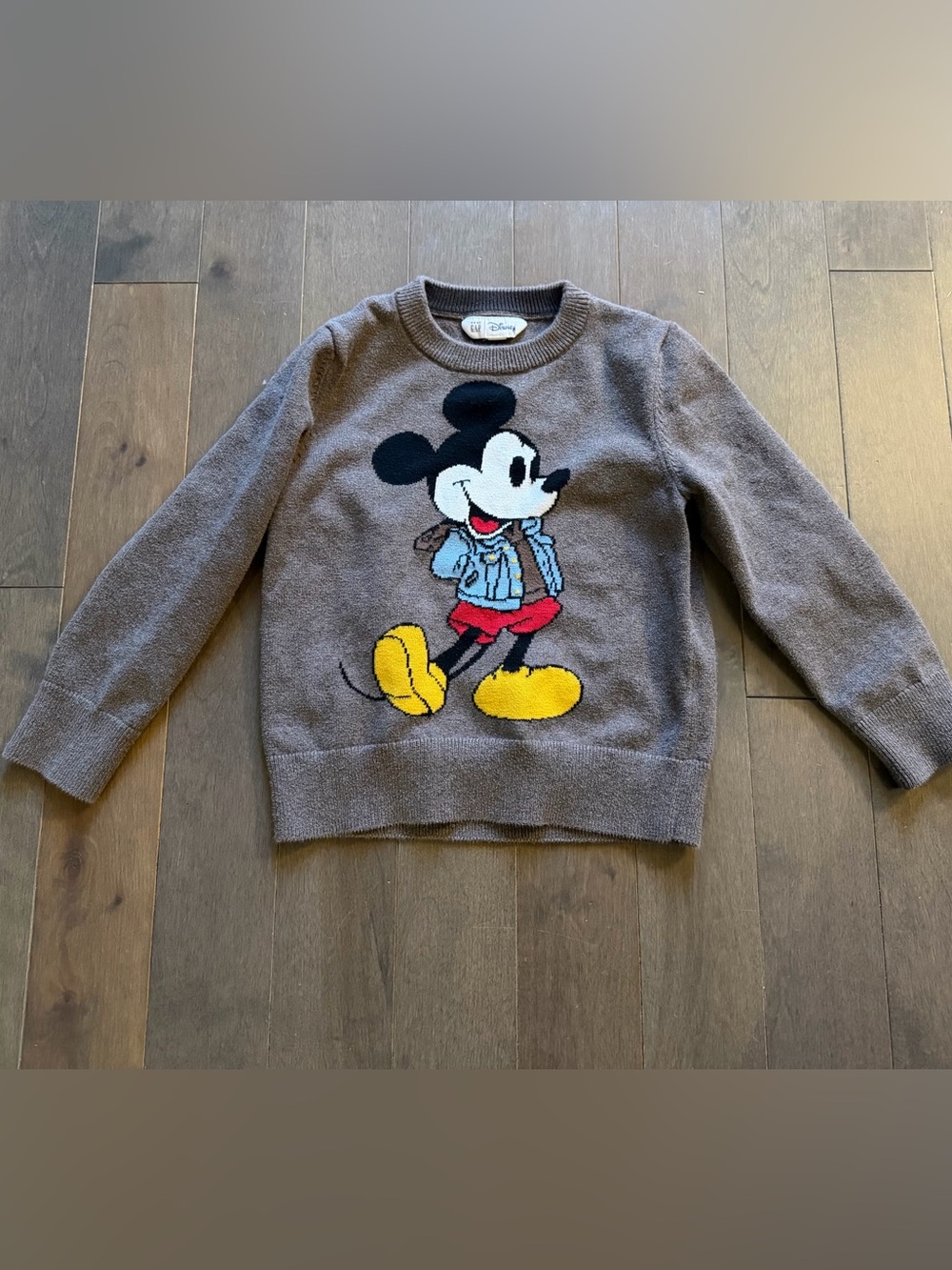 Gap Mickey Mouse Brown Crewneck Sweater